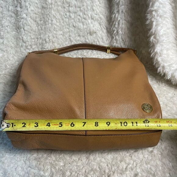 VINCE CAMUTO Toasted Tan / Light Brown Pebbled Leather Hobo Shoulder Bag - Picture 8 of 14